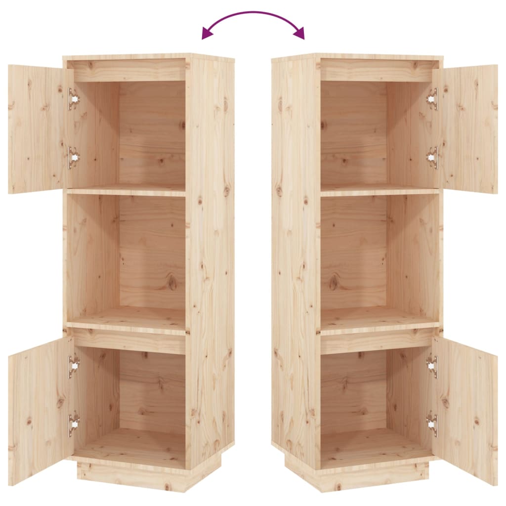 vidaXL Highboard 38x35x117 cm Massivholz Kiefer