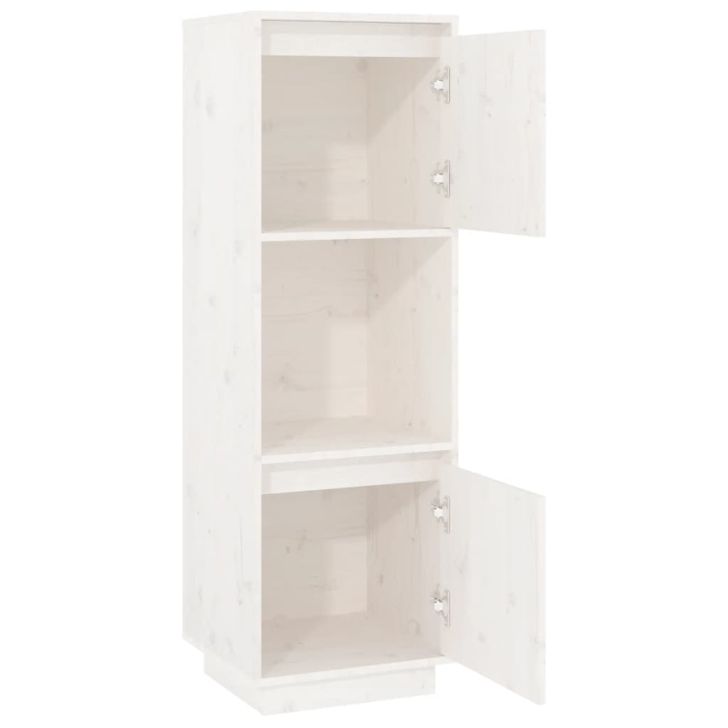 vidaXL Highboard Weiß 38x35x117 cm Massivholz Kiefer