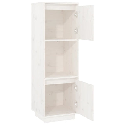 vidaXL Highboard Weiß 38x35x117 cm Massivholz Kiefer
