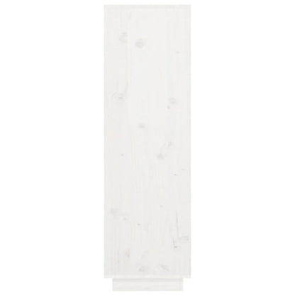 vidaXL Highboard Weiß 38x35x117 cm Massivholz Kiefer