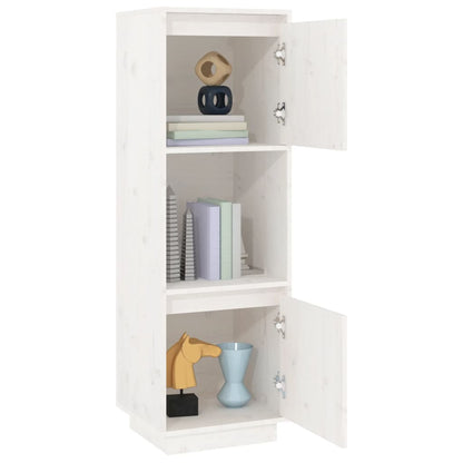vidaXL Highboard Weiß 38x35x117 cm Massivholz Kiefer