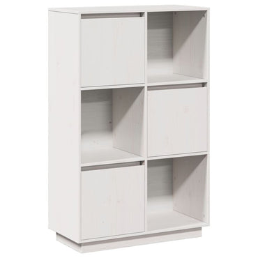 vidaXL Highboard Weiß 74x35x117 cm Massivholz Kiefer