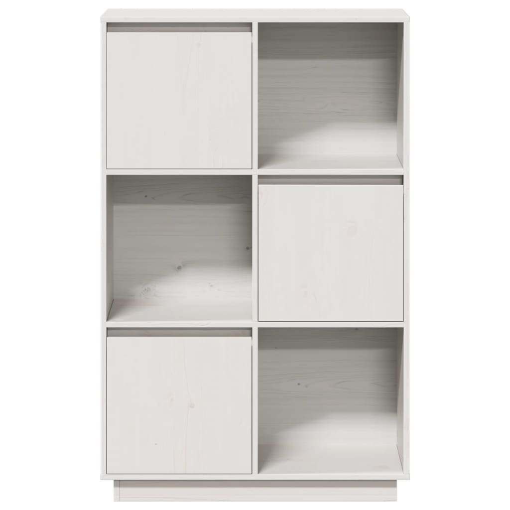 vidaXL Highboard Weiß 74x35x117 cm Massivholz Kiefer