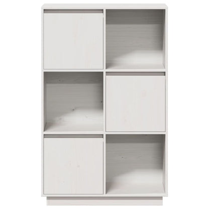 vidaXL Highboard Weiß 74x35x117 cm Massivholz Kiefer