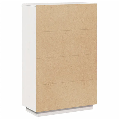 vidaXL Highboard Weiß 74x35x117 cm Massivholz Kiefer