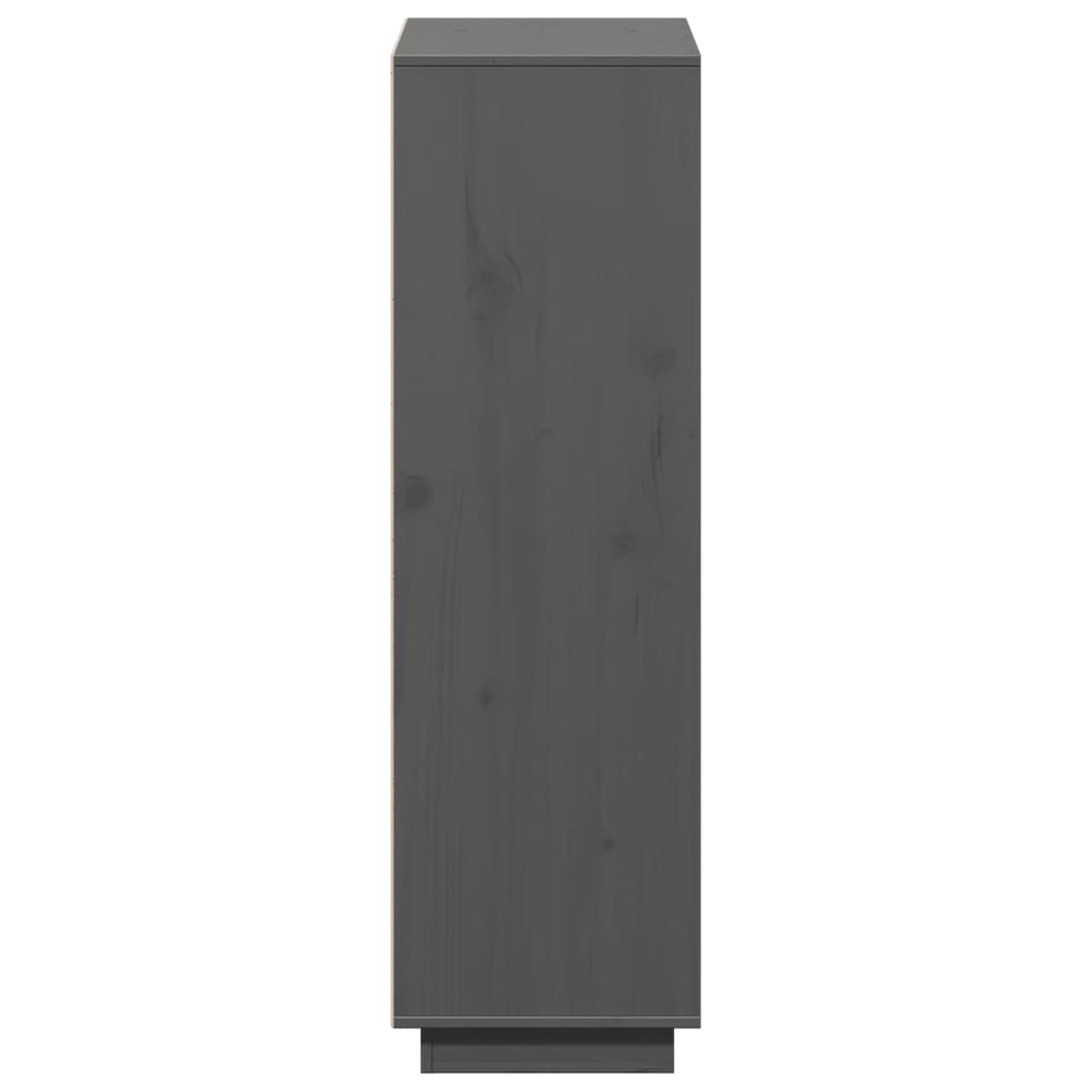 vidaXL Highboard Grau 74x35x117 cm Massivholz Kiefer