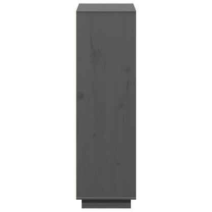 vidaXL Highboard Grau 74x35x117 cm Massivholz Kiefer