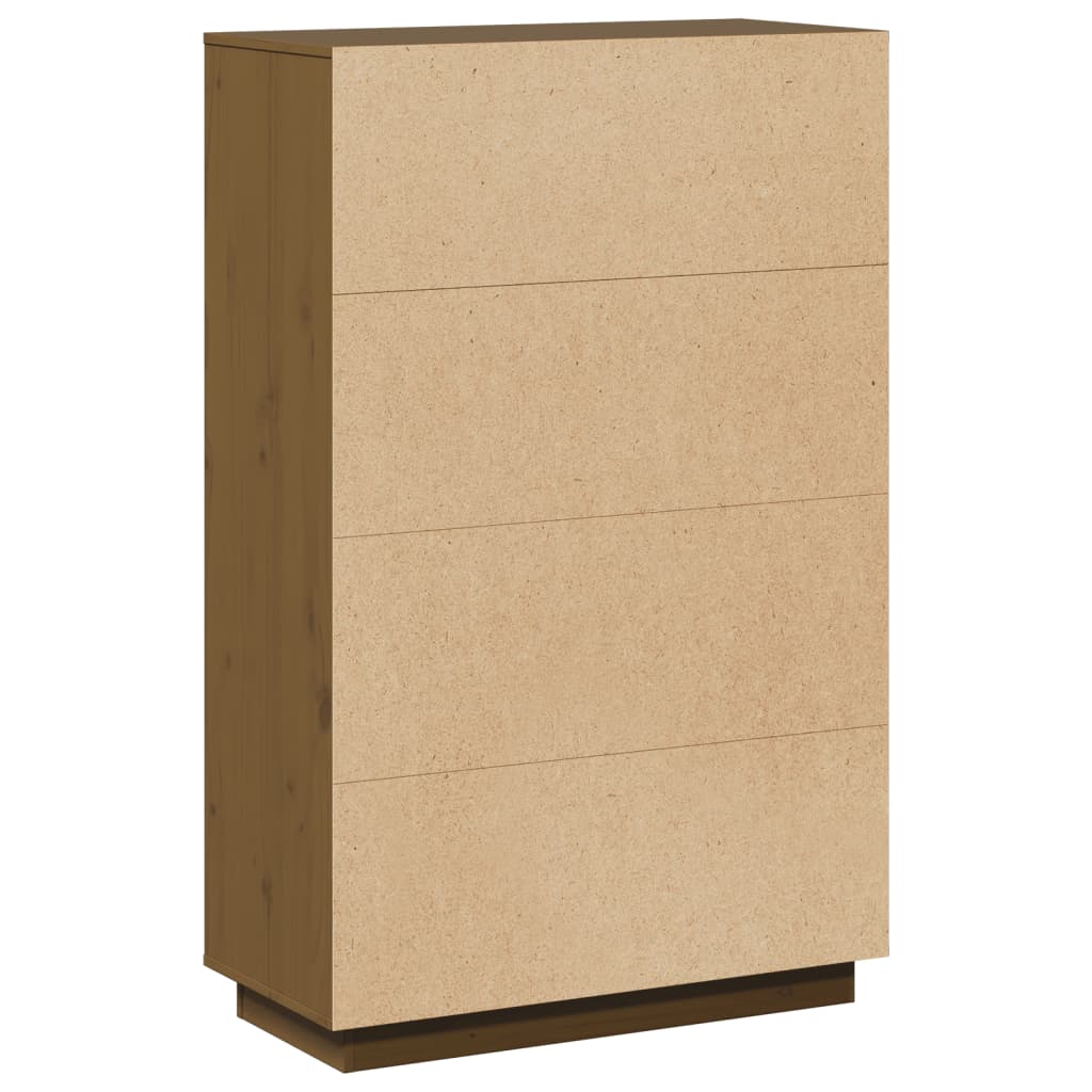 vidaXL Highboard Honigbraun 74x35x117 cm Massivholz Kiefer