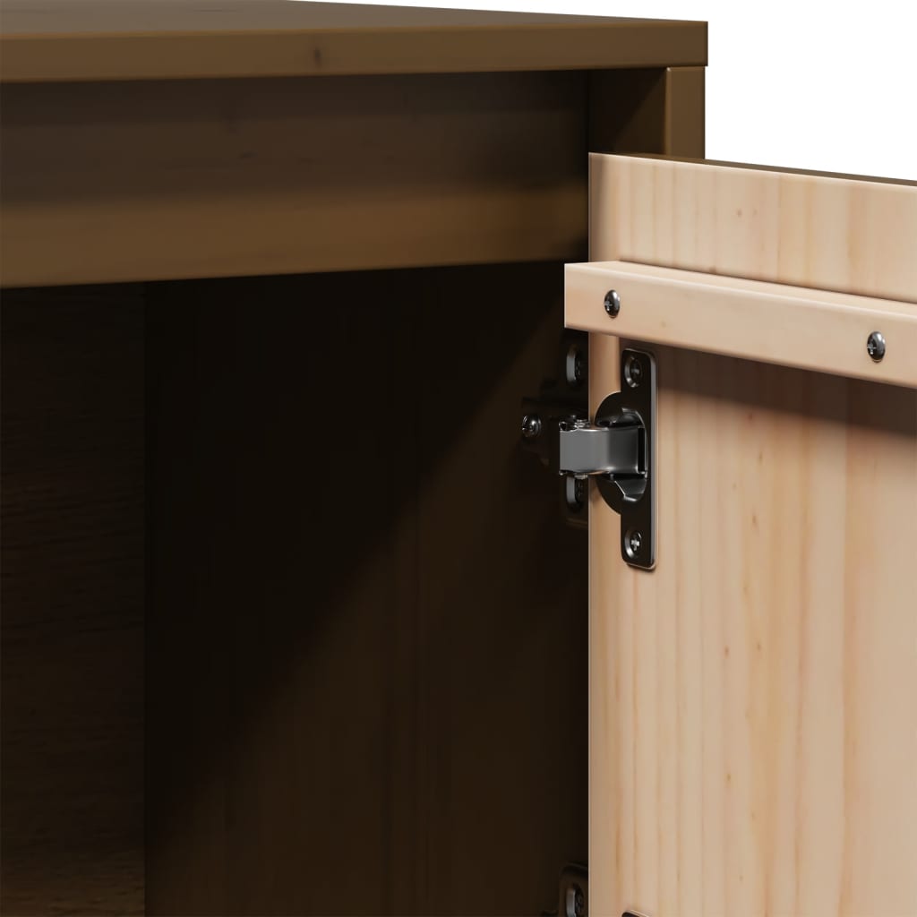 vidaXL Highboard Honigbraun 74x35x117 cm Massivholz Kiefer