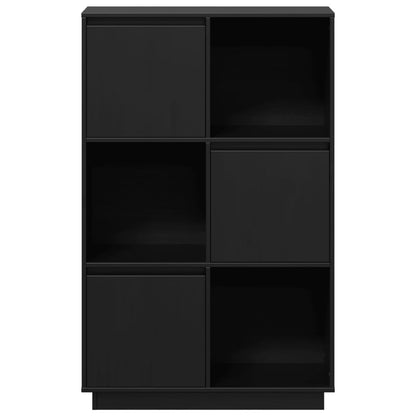vidaXL Highboard Schwarz 74x35x117 cm Massivholz Kiefer