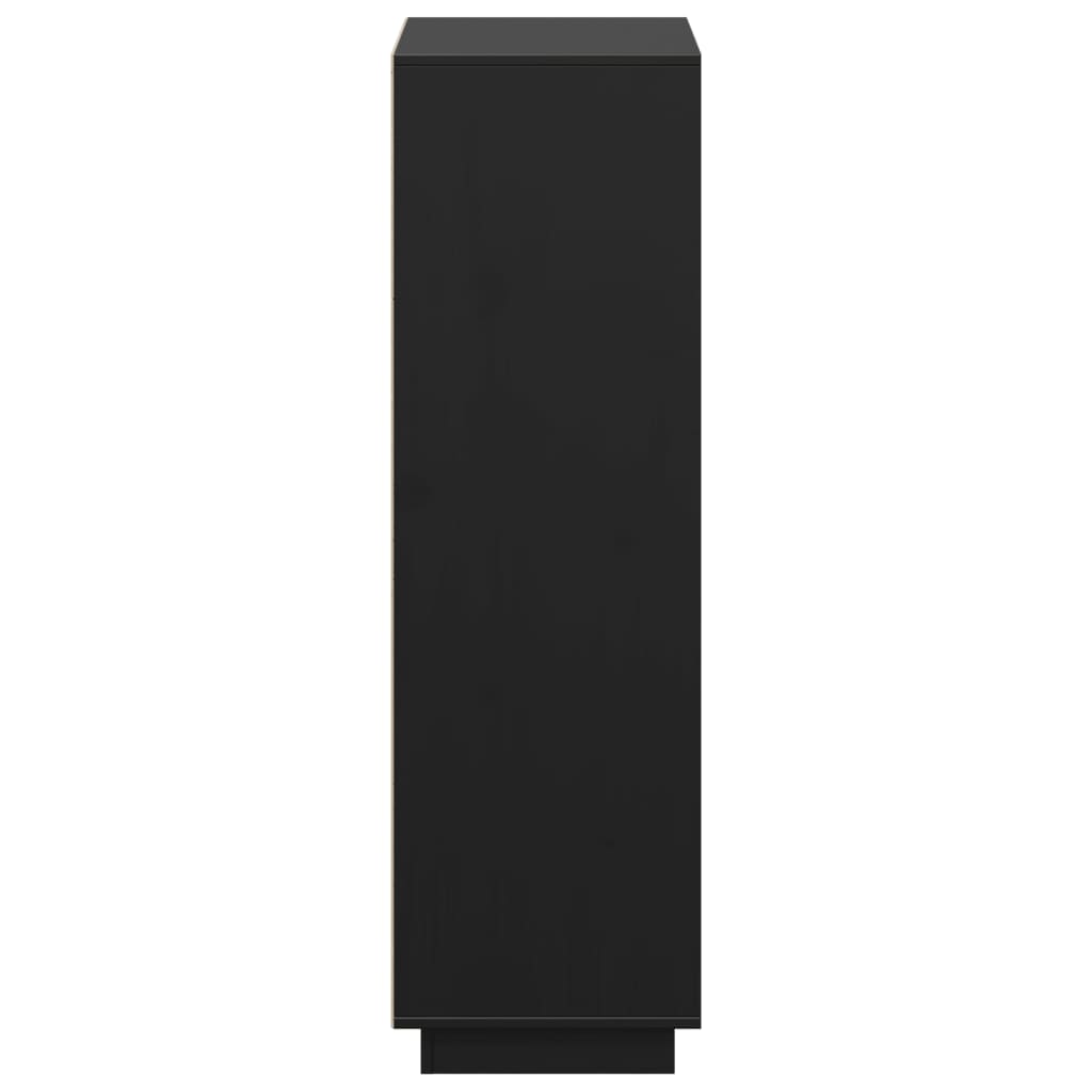 vidaXL Highboard Schwarz 74x35x117 cm Massivholz Kiefer