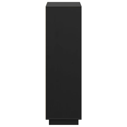 vidaXL Highboard Schwarz 74x35x117 cm Massivholz Kiefer