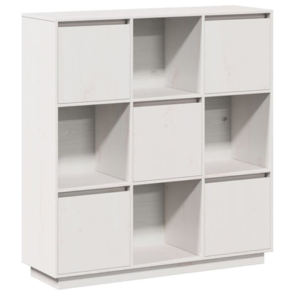 vidaXL Bahut haut blanc 110,5x35x117 cm en pin massif