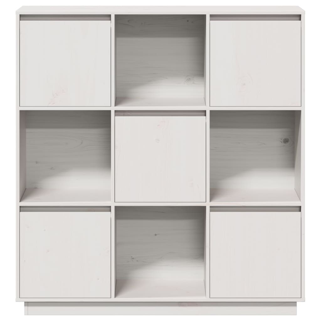 vidaXL Bahut haut blanc 110,5x35x117 cm en pin massif