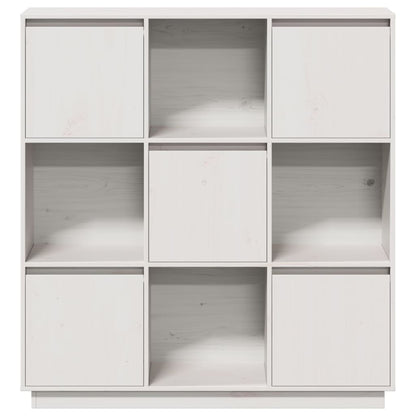 vidaXL Bahut haut blanc 110,5x35x117 cm en pin massif