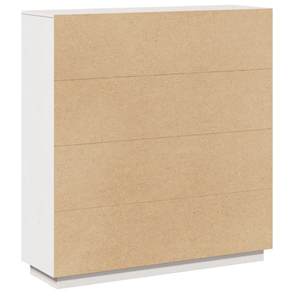 vidaXL Bahut haut blanc 110,5x35x117 cm en pin massif
