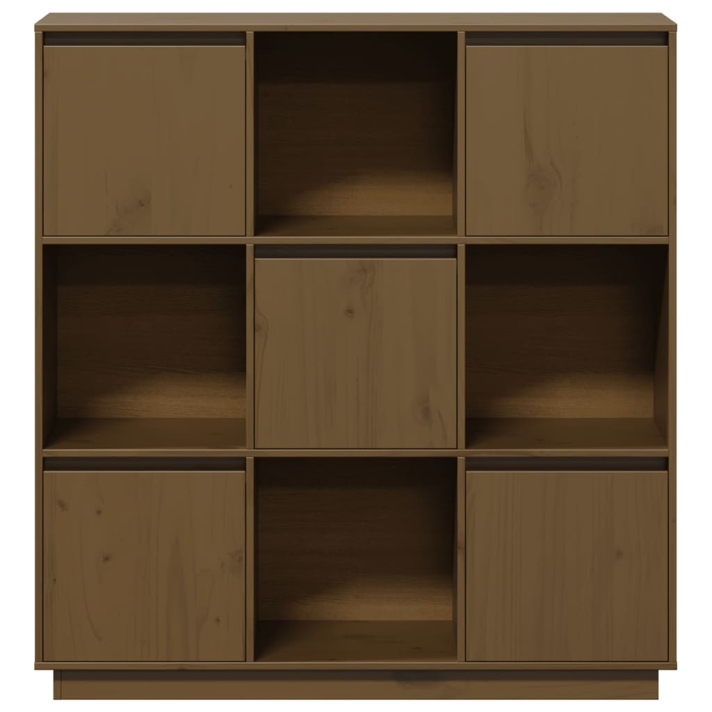 vidaXL Highboard marron miel 110,5x35x117 cm Bois de pin massif