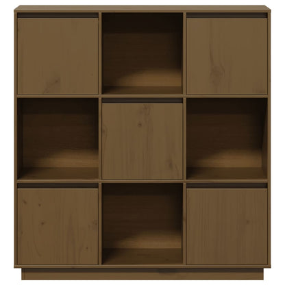 vidaXL Highboard marron miel 110,5x35x117 cm Bois de pin massif