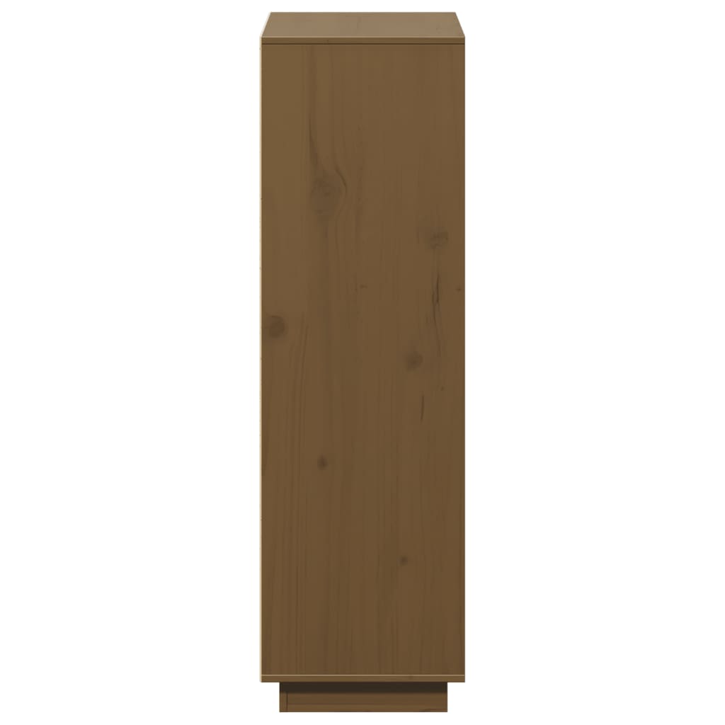 vidaXL Highboard marron miel 110,5x35x117 cm Bois de pin massif