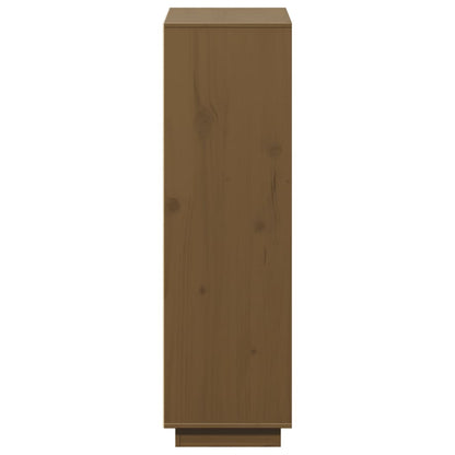 vidaXL Highboard marron miel 110,5x35x117 cm Bois de pin massif