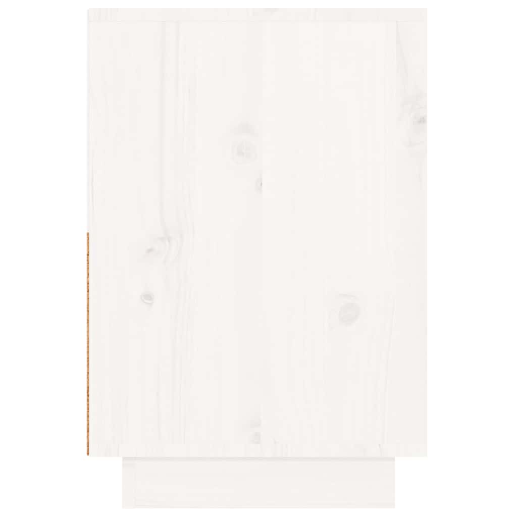 vidaXL Nachttisch Weiß 60x34x51 cm Massivholz Kiefer