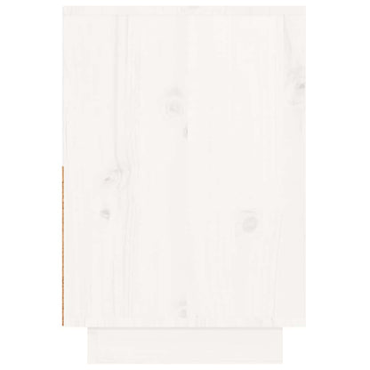 vidaXL Nachttisch Weiß 60x34x51 cm Massivholz Kiefer