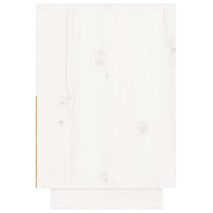 vidaXL Nachttische 2 Stk. Weiß 60x34x51 cm Massivholz Kiefer