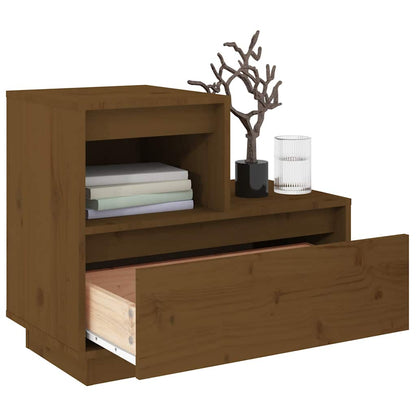 vidaXL Tables de chevet 2 pcs Marron miel 60x34x51 cm Bois de pin massif