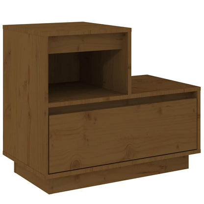 vidaXL Tables de chevet 2 pcs Marron miel 60x34x51 cm Bois de pin massif