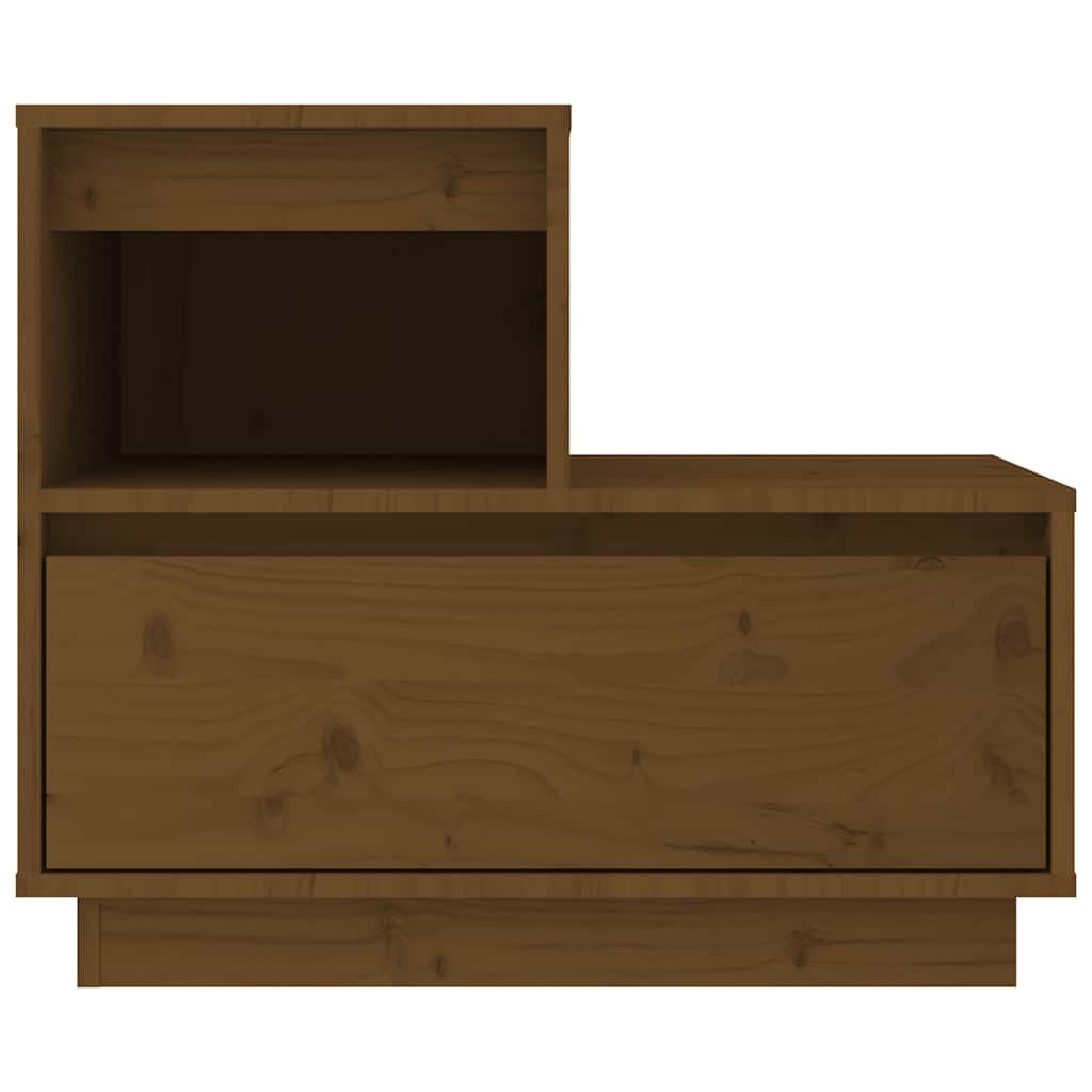 vidaXL Tables de chevet 2 pcs Marron miel 60x34x51 cm Bois de pin massif