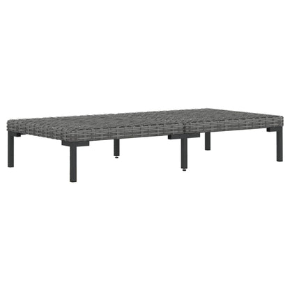 vidaXL 4-tlg. Garten-Lounge-Set mit Kissen Poly Rattan Dunkelgrau