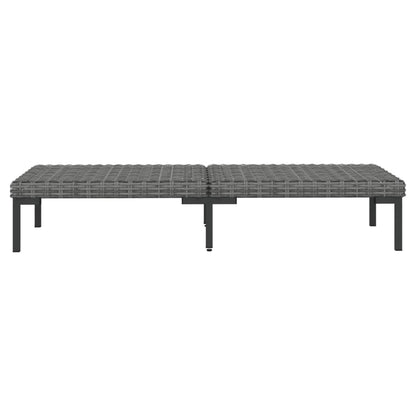 vidaXL 4-tlg. Garten-Lounge-Set mit Kissen Poly Rattan Dunkelgrau