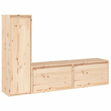 vidaXL Meubles TV 3 pcs Bois de pin massif