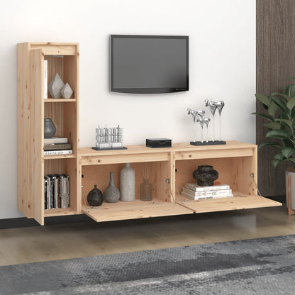 vidaXL Meubles TV 3 pcs Bois de pin massif