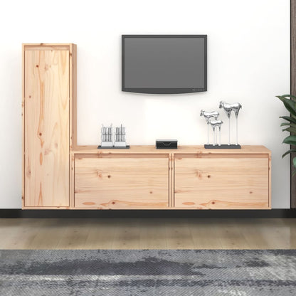 vidaXL Meubles TV 3 pcs Bois de pin massif
