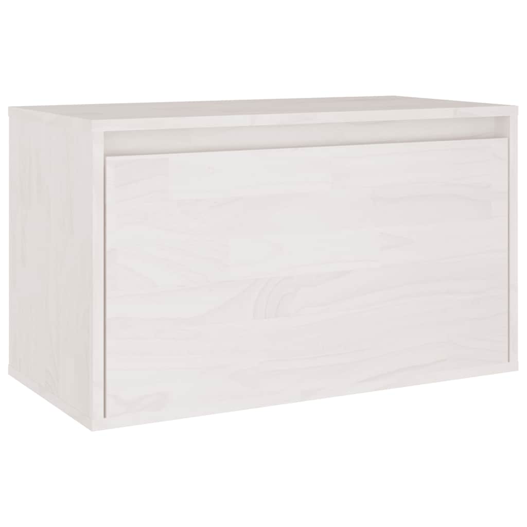 vidaXL Meubles TV 3 pcs Blanc Bois de pin massif
