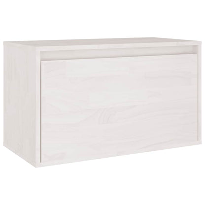 vidaXL Meubles TV 3 pcs Blanc Bois de pin massif