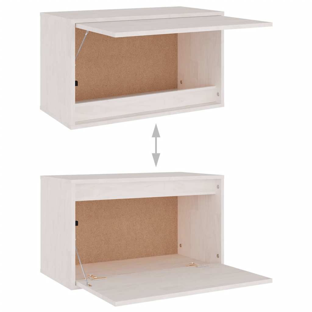 vidaXL Meubles TV 3 pcs Blanc Bois de pin massif