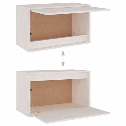 vidaXL Meubles TV 3 pcs Blanc Bois de pin massif
