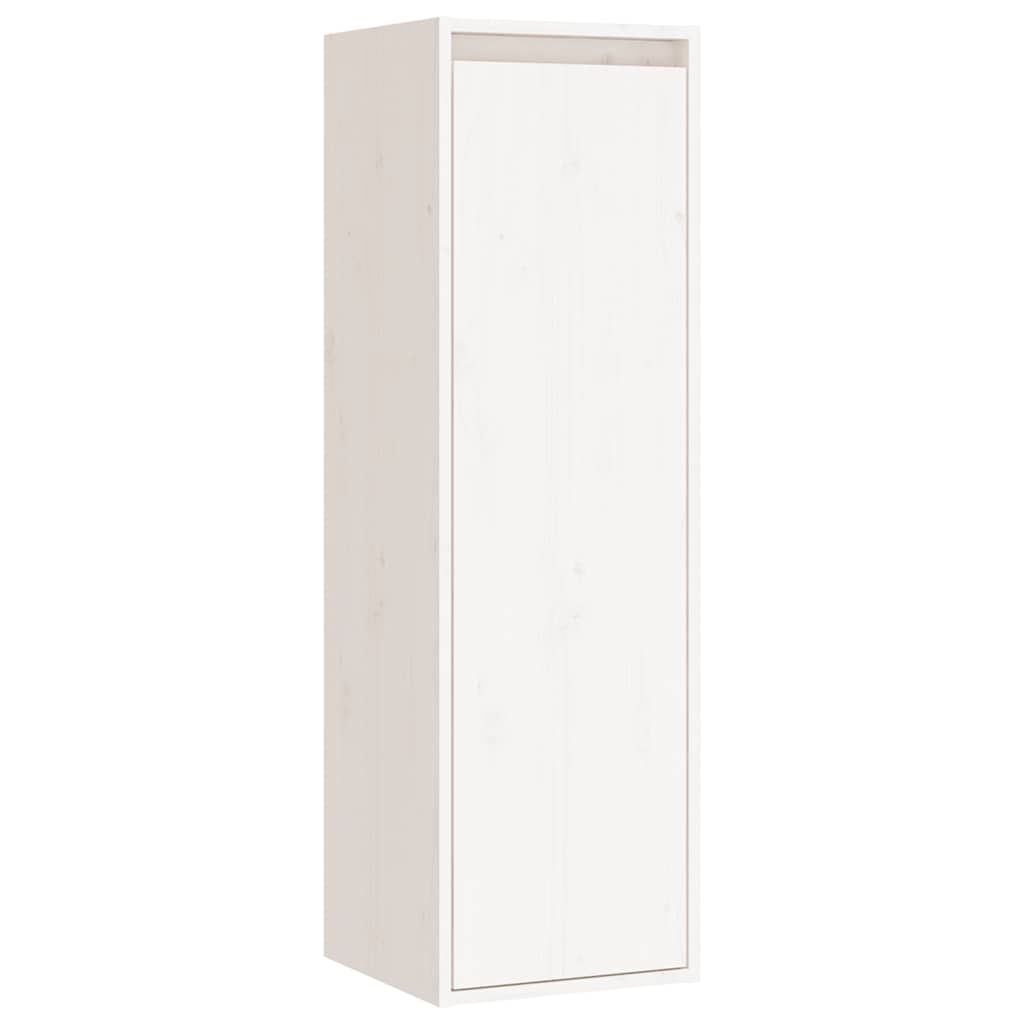 vidaXL Meubles TV 3 pcs Blanc Bois de pin massif