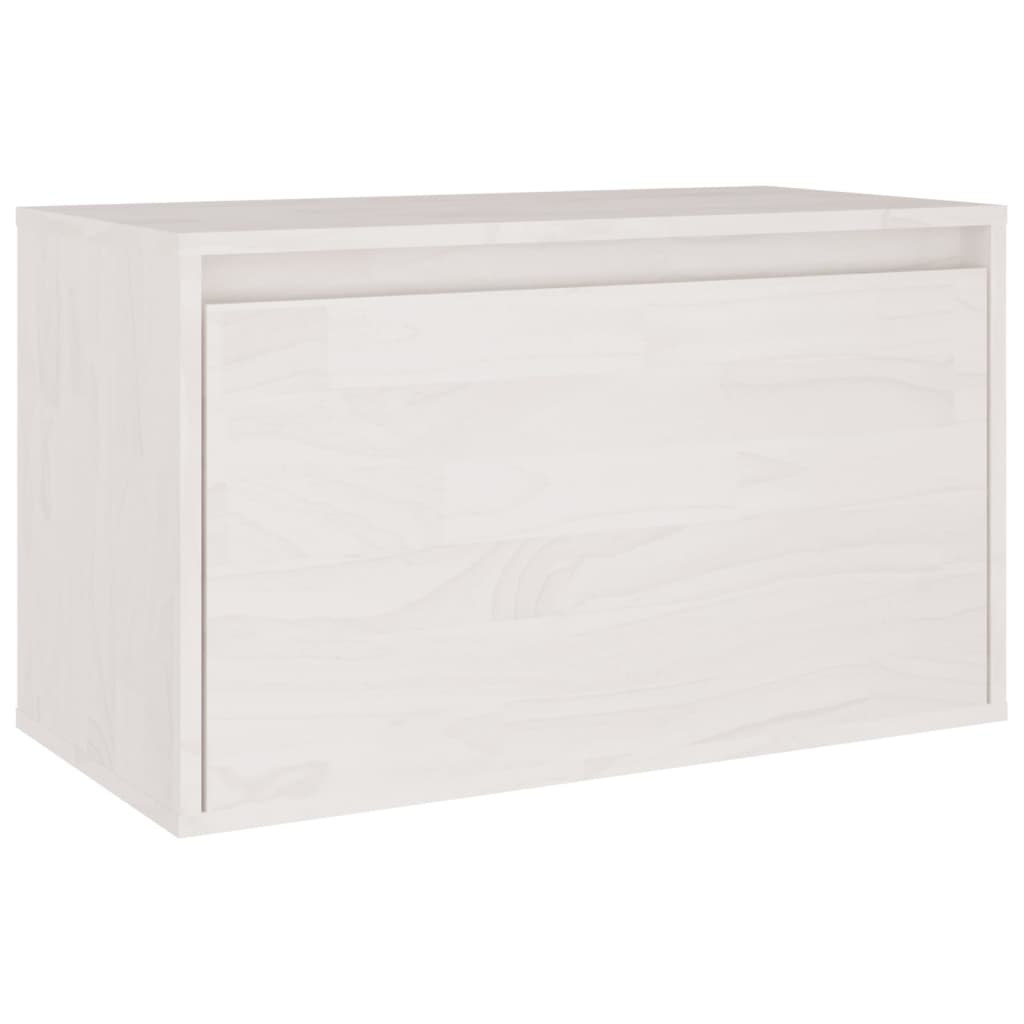 vidaXL Meubles TV 3 pcs Blanc Bois de pin massif