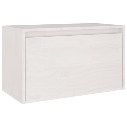vidaXL Meubles TV 3 pcs Blanc Bois de pin massif