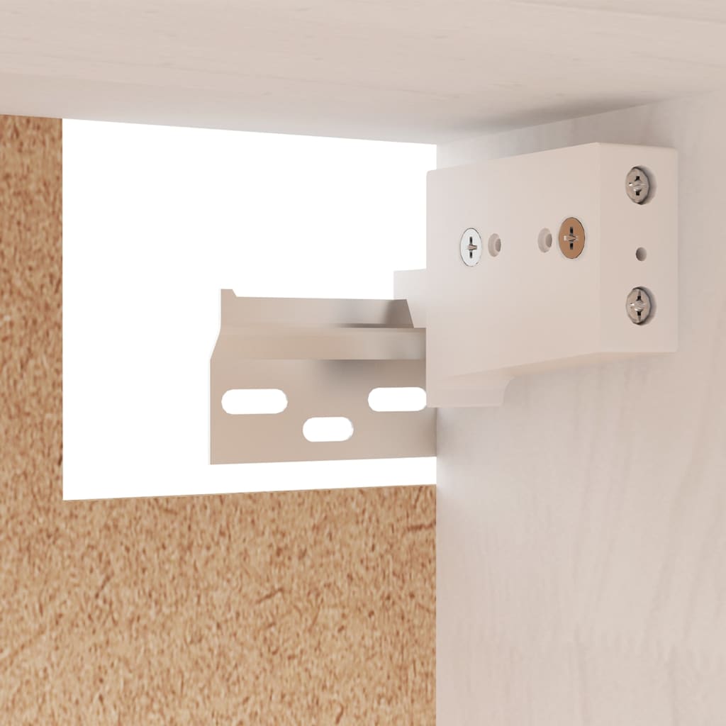 vidaXL Meubles TV 3 pcs Blanc Bois de pin massif