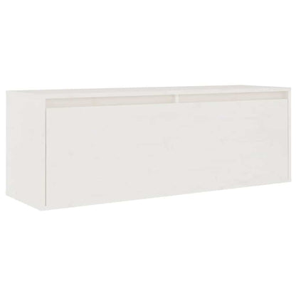vidaXL 3-teiliges TV-Schrank-Set Weißes Massivholz Kiefer