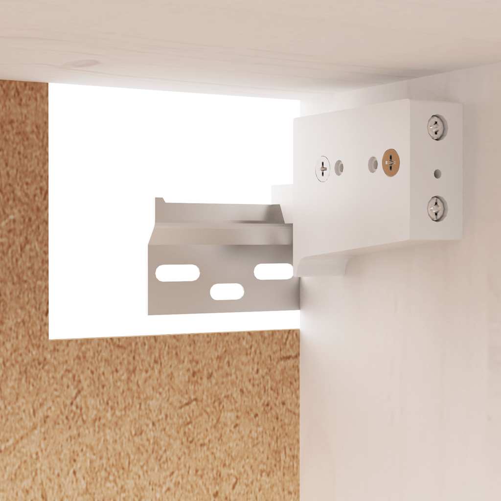 vidaXL 3-teiliges TV-Schrank-Set Weißes Massivholz Kiefer