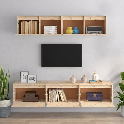 vidaXL 5-teiliges TV-Schrank-Set Massivholz Kiefer