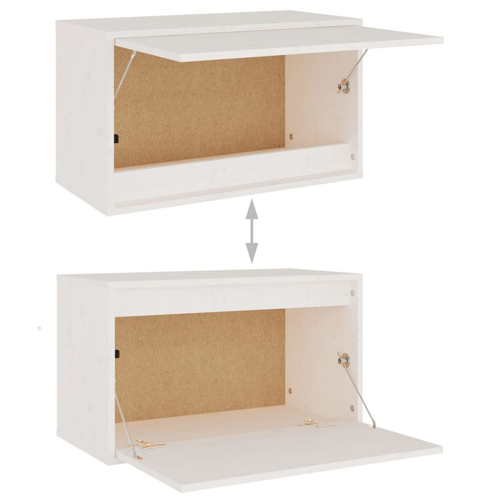 vidaXL Meubles TV 5 pcs Blanc Bois de pin massif