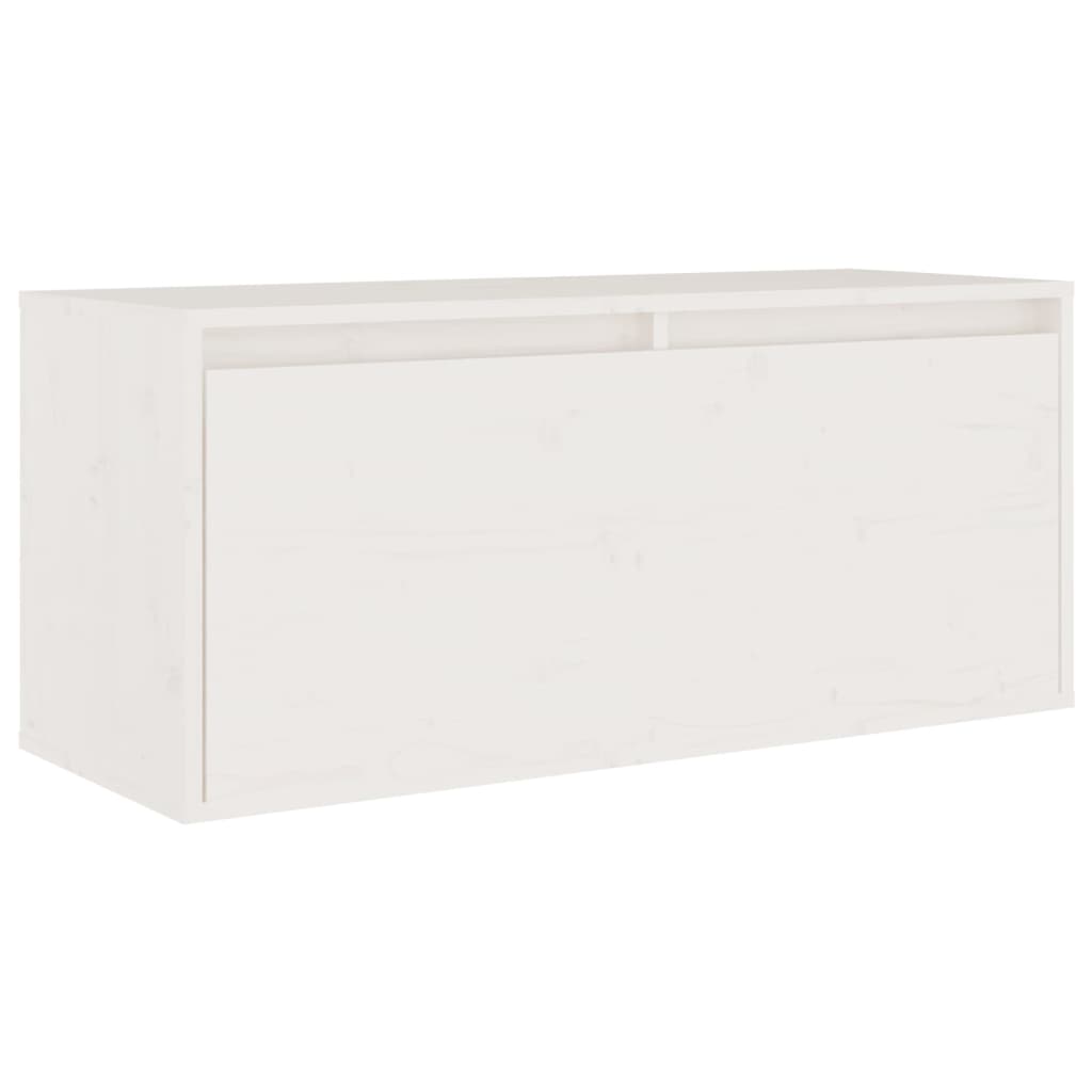 vidaXL Meubles TV 5 pcs Blanc Bois de pin massif