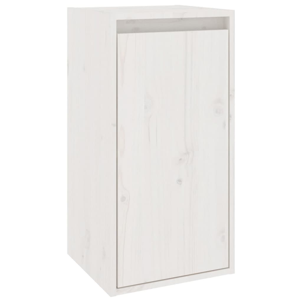 vidaXL Meubles TV 2 pcs Blanc Bois de pin massif