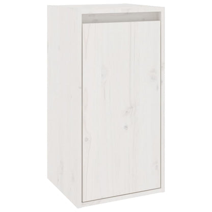 vidaXL Meubles TV 2 pcs Blanc Bois de pin massif